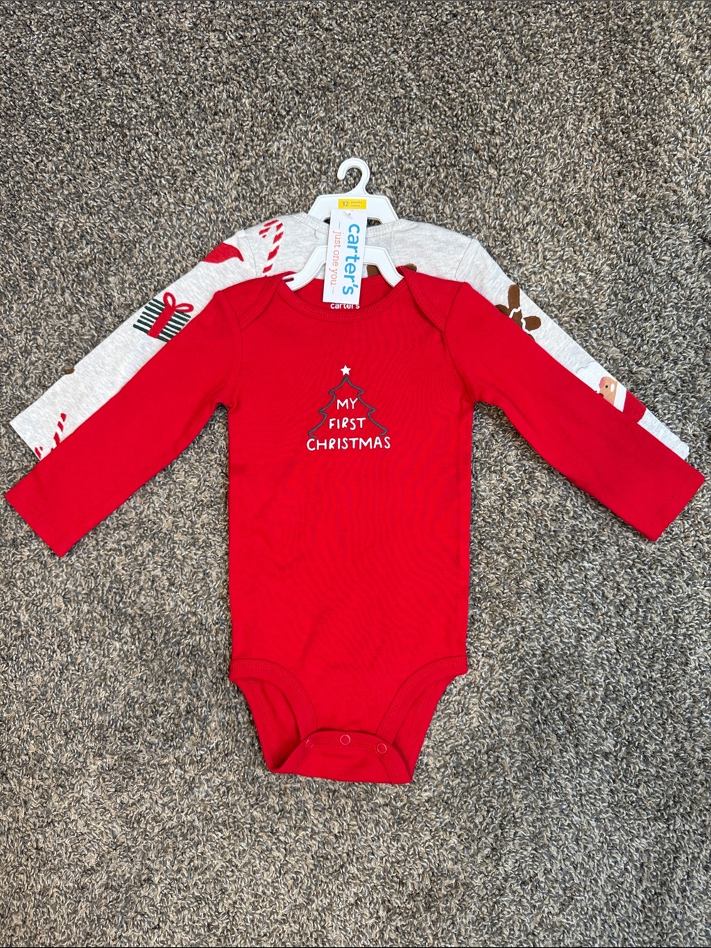 Carter’s Christmas 2 Piece Infant Long Sleeve Bodysuits